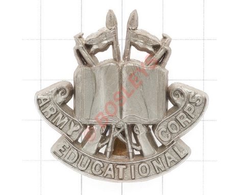 Army Educational Corps extremely rare WW2 plastic cap badge. (KK 2273) Blades VGC 