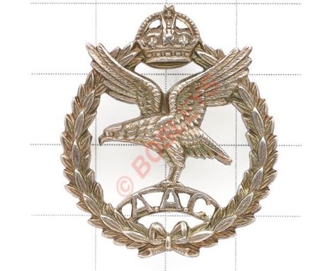 Army Air Corps Officer’s 1942 Birmingham hallmarked silver collar badge. Die-cast example JRG&S (JR Gaunt and Sons) Loops VGC