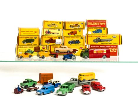 Dublo Dinky Toys Complete Set, 061 Ford Prefect, 062 Singer Roadster, 063 Commer Van, 064 Austin Lorry, 065 Morris Pick-Up, 0