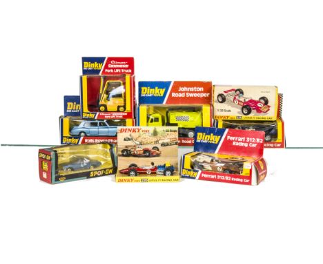 Dinky Toys &amp; Tri-ang Spot-On, including Dinky Toys 124 Rolls Royce Phantom V, 404 Climax Conveyancer Fork Lift Truck, 222