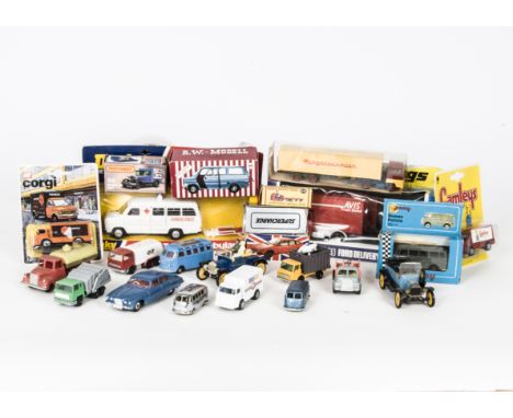 Various Diecast &amp; Toys, including Matchbox SuperKings K-29 Ford Delivery Van, Dinky Toys 274 Ford Transit Ambulance, Matc