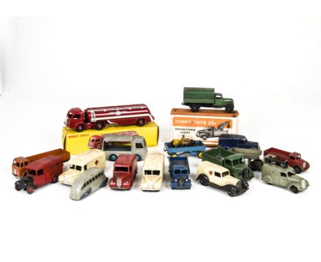 Dinky Toy Commercials, including French Dinky 32c Panhard 'Esso' Tanker, 25x Breakdown Lorry, in original boxes, loose Loud S
