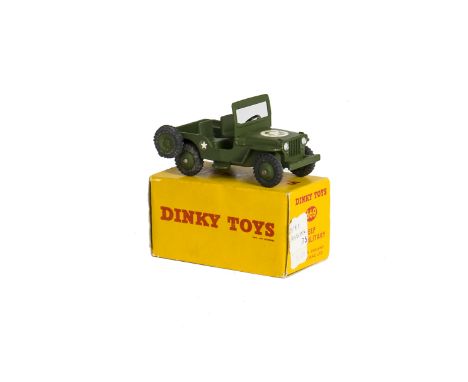 A Dinky Toys 669 U.S Military Jeep, US issue, matt green body, white bonnet star, in original box, E, a few minor chips, box 