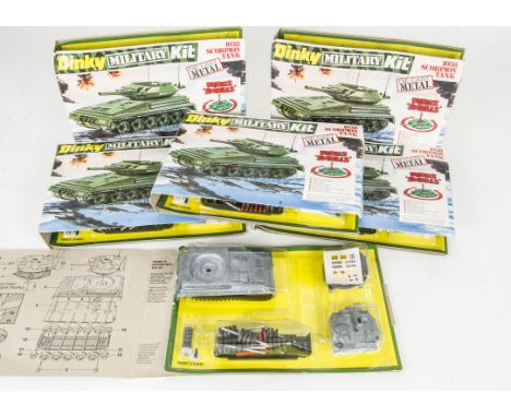 Dinky Toys Military Kit 1038 Scorpion Tank, six examples in original boxes, E, boxes F-VG, a few with cracks/damage to bubble