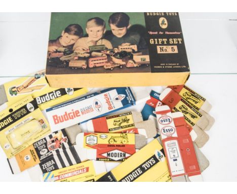 Empty Boxes for British Diecast, including Budgie Gift Set No.5, B.R Articulated Delivery Van No.240, BR Container Transporte