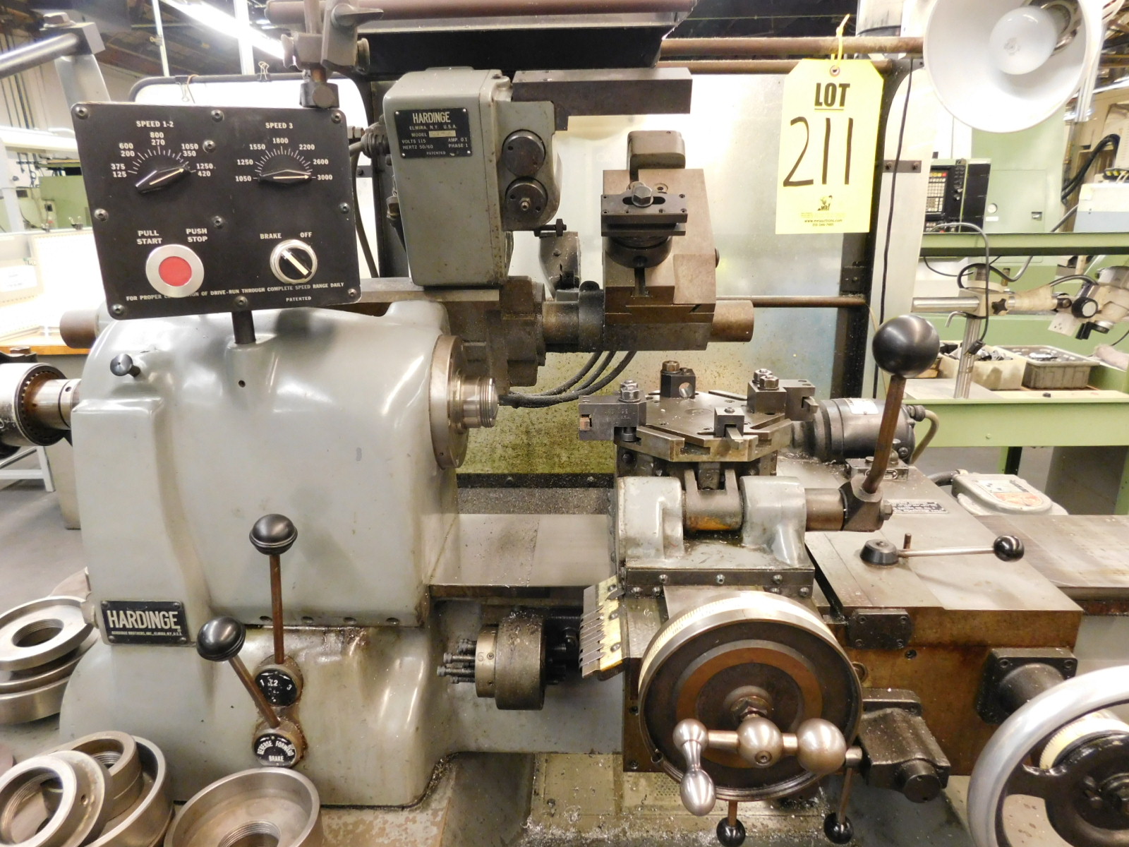 HARDINGE SUPERPRECISION LATHE, MODEL HC, S/N HC6408T, W/HARDINGE CT