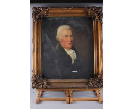 A late 18th century oil on canvas, portrait of a naval Midshipman Henry Parker who served on HMS Belleisle at Trafalgar 23" x