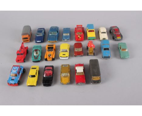 A Corgi Toys die-cast model, "Lancia Fulvia Sport Zagato", a Matchbox die-cast model "Mercedes 300 SE" and a quantity of othe