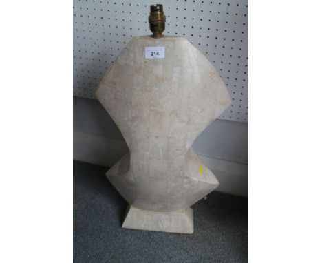 A marble effect shaped table lamp, 23 3/4" overallCondition:No visible issues 