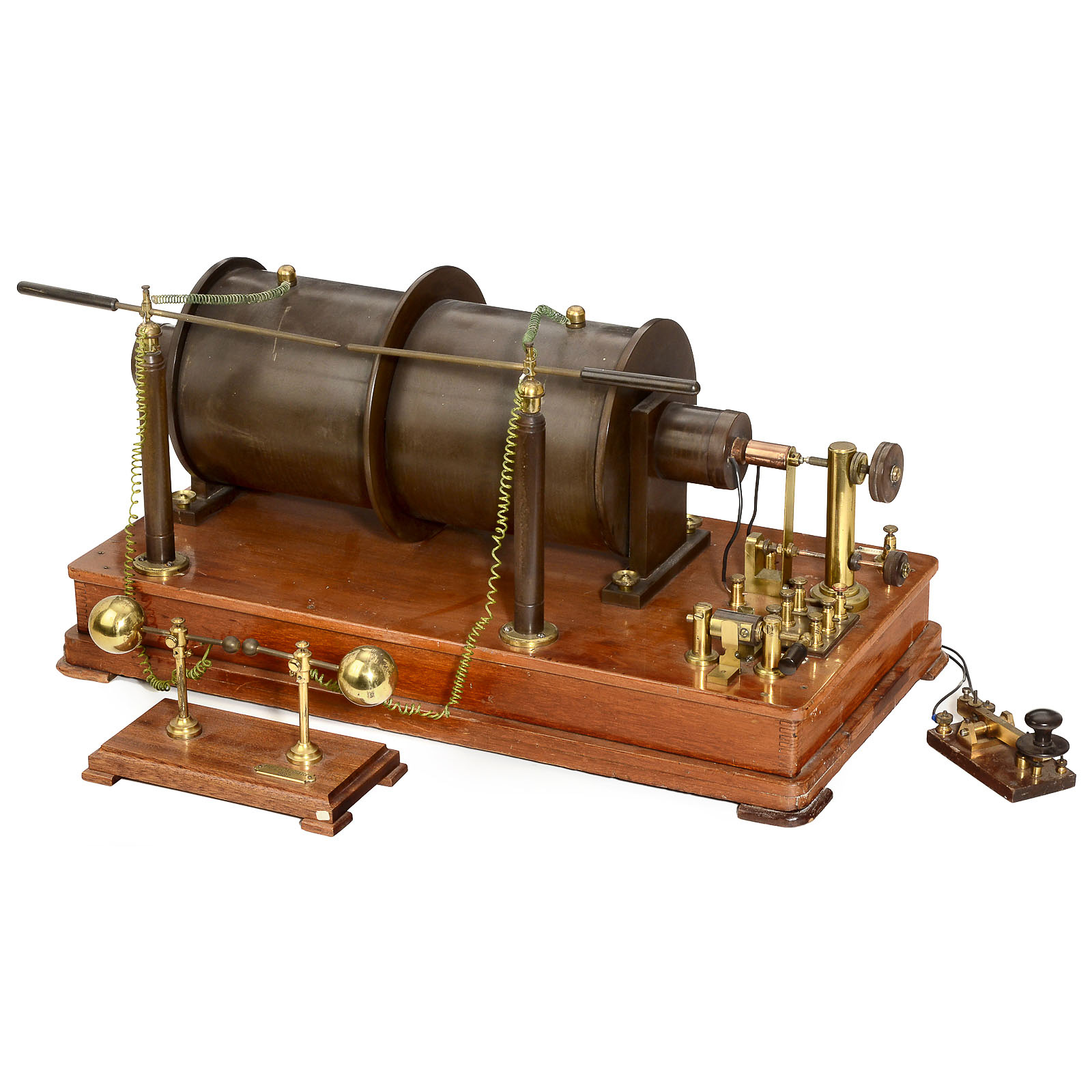 Large Induction Coil With Hertz Spark Gap 1) Spark Gap Transmitter 