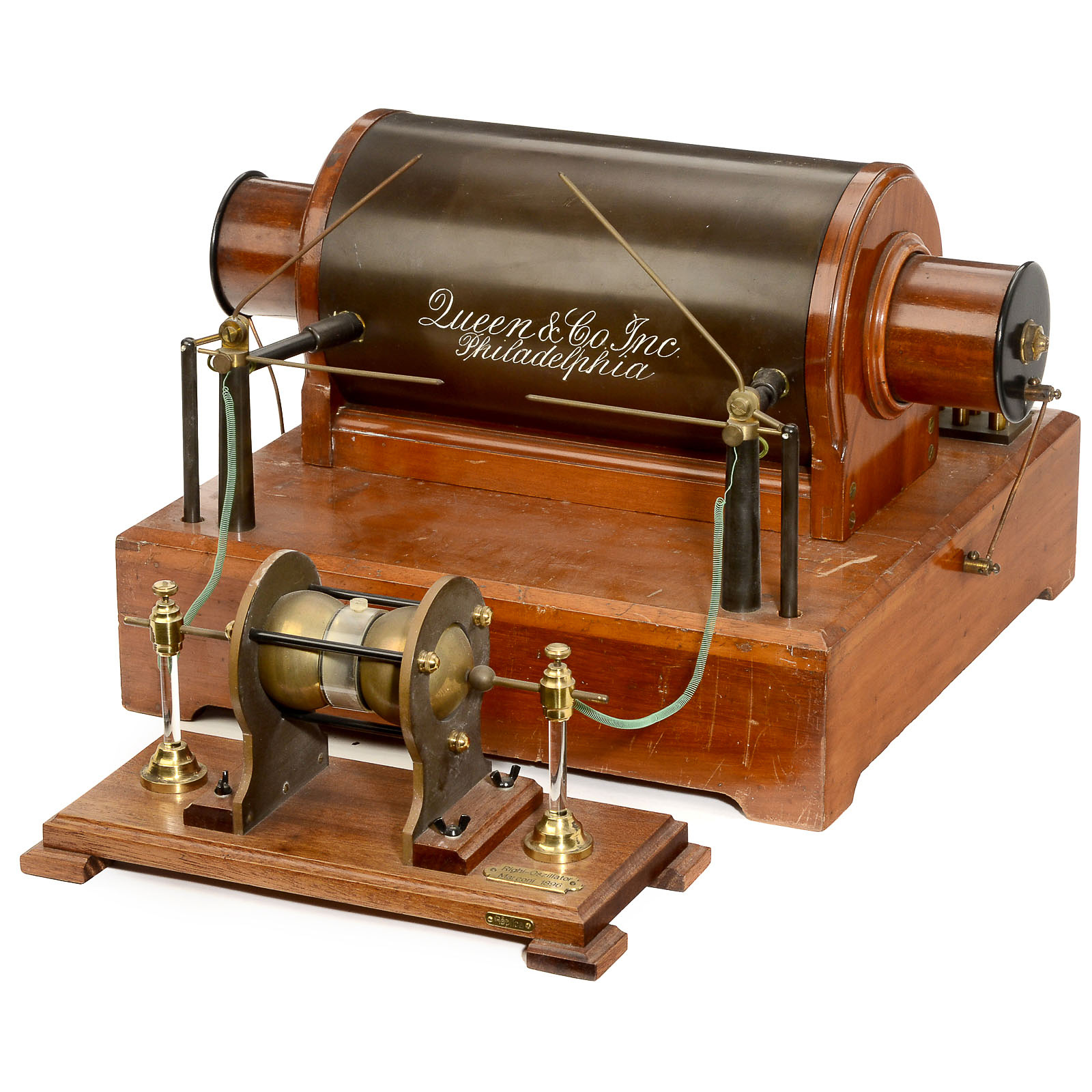 Induction Coil with Righi Spark Gap, c. 1910 1) Spark gap transmitter ...