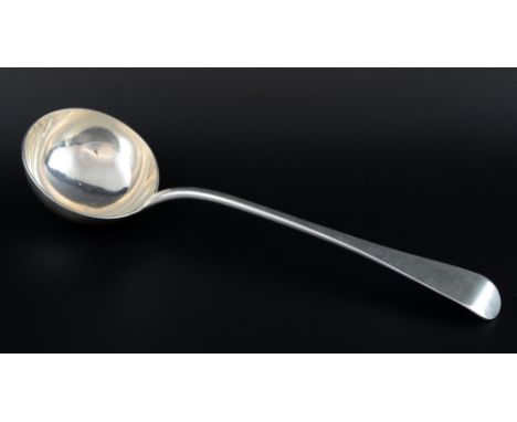 Victorian silver soup ladle, by Chawner & Co., London, 1860, 10oz, 311g,