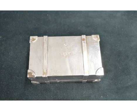 Modern silver trinket box in the form of a liner trunk, by Links of London, 1997, 4.4oz, 139g,