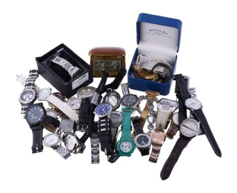  A collection of assorted watches,   to include examples by Accurist, Boss, Citizen, Rotary and Timex. All recommended for sp