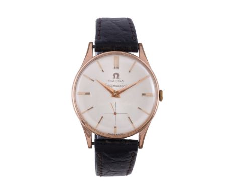  Omega, Seamaster, a gold plated wristwatch,   no. 9133, circa 1960, manual wind movement, 17 jewels, cal. AS 1130, silvered 