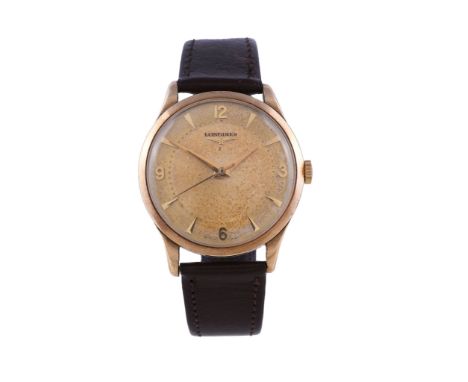  Longines, a 9 carat gold wristwatch,   no. 6577 1 46, circa 1956, manual wind movement, 17 jewels, cal. 23Zs, no. 9550936, g