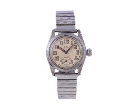  Rolex, Oyster, a boys sized stainless steel wristwatch,   no. 78161, circa 1939, manual wind movement, 15 jewels, silvered d