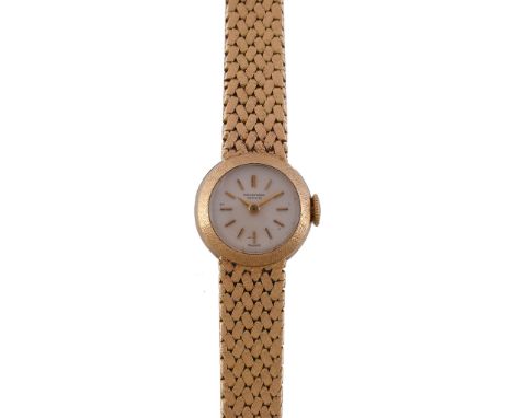  International Watch Co., a lady's 18 carat gold bracelet wristwatch,   no. 1362421, import mark for London 1966, manual wind