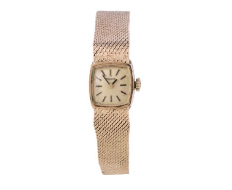  Tissot, a lady's 9 carat gold bracelet wristwatch,   no. 78200 import mark for London 1972, manual wind movement, 17 jewels,
