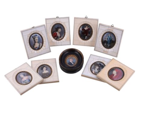 Ω English School (circa 1790), portrait of Thomas Clarkson, watercolour on ivory, 5.5cm x 4.2cm, oval, in an oval part gilt e