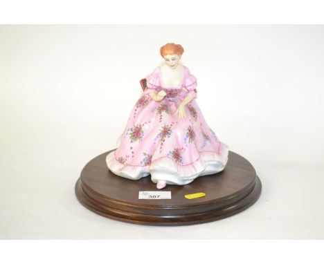 A Royal Doulton figure from the Gentle Arts Series of a lady tapestry weaving, limited edition 134/750 on wooden plinth