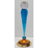 1 x BALDI 'Home Jewels' Italian Hand-crafted Artisan 'Sphere' Candle Stick In Blue **RRP £2.665.00**
