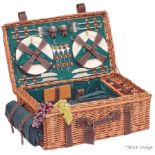 1 x LES JARDINS DE LA COMTESSE 'Champs Elysées' Picnic Basket For 4 - Ex-display Item