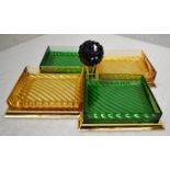 1 x BALDI 'Home Jewels' Italian Hand-crafted Artisan Crystal 4-Dish Serving Tray **RRP £2,355**