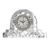 1 x WATERFORD 'Lismore' Crystal Cottage Clock - Original Price £180.00 - Dimensions: H12.5cm x W18.