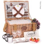 1 x LES JARDINS DE LA COMTESSE 'Concorde' Picnic Basket - Ex-display Stock