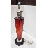 1 x BALDI 'Home Jewels' Italian Hand-crafted Artisan Table Lamp In Red Crystal *Original RRP £1,084*