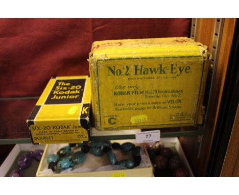 A No.2 Hawkeye camera together with a Kodak junior camera
