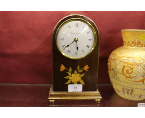 A Knight & Gibbins of London mahogany cased mantel clock