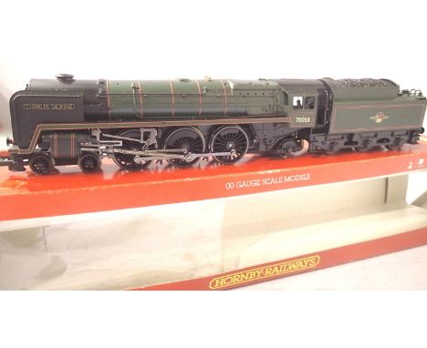 Hornby Britannia class rename/number, 70033, Charles Dickens, Green, Late Crest, in very good condition, wrong box. P&amp;P G