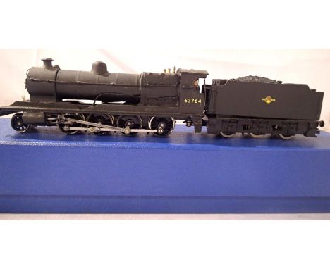 Kit built Class 04, 2.8.0. and tender, Hornby chassis, Black, Late Crest, 63764, detailed, in good condition, storage wear to