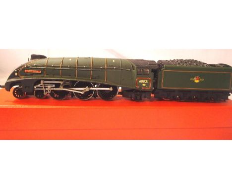 Hornby Class A4, Wild Swan, 60021, Green, Late Crest, in very good condition, storage wear to box. P&amp;P Group 1 (£14+VAT f