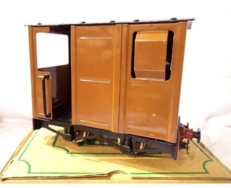 MSS Railway Guards van, fitted centre coupling to one end. Very good - excellent condition. P&amp;P Group 1 (£14+VAT for the 