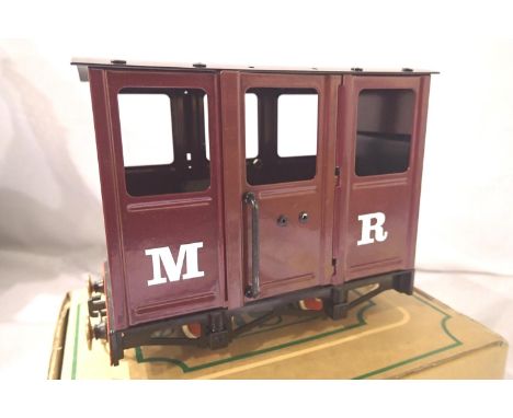 MSS Railway coach, maroon, in excellent condition. P&amp;P Group 1 (£14+VAT for the first lot and £1+VAT for subsequent lots)