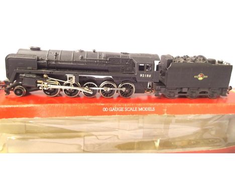 Hornby Class 9F, kitbuilt tender, Black, Late Crest, 92188, detailed, in good condition, box poor. P&amp;P Group 1 (£14+VAT f