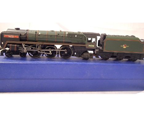 Hornby Britannia Class, rename/number 70048, The Territorial Army, Green, Late Crest, in very good condition, storage wear to
