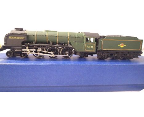 Kit/scratch built Class A2, 60508 Duke Of Rothesay, Green, Late Crest, detailed, in good condition, storage wear to box. P&am