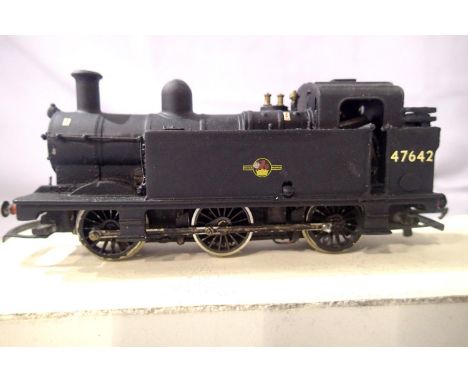 Hornby Class 3F Jinty, refinished Black, 47642, Late Crest, detailed, in good condition, storage wear to box. P&amp;P Group 1