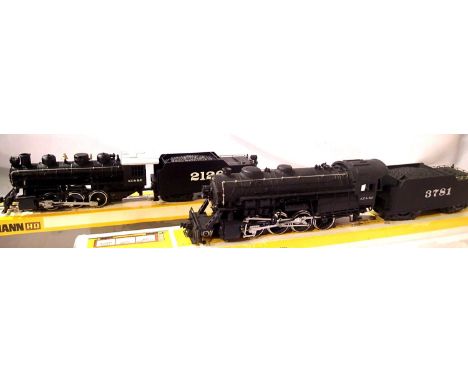 Two Bachmann HO scale American Outline Loco USRA 060 tender, Santa Fe Black, 2126, 2.8.0, consolidation, Santa Fe, Black, 378