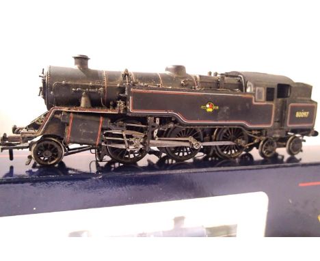 Bachmann 32-351, Class 4MT, 80097, Black, Late Crest, in fair to good condition, steps detached (present), marks on paintwork