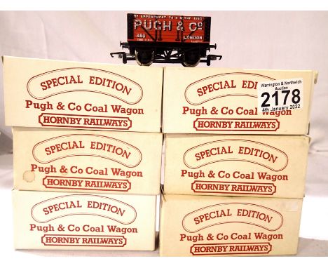 Six Hornby Pugh &amp; Co special edition wagons in excellent condition, boxes with wear. P&amp;P Group 1 (£14+VAT for the fir