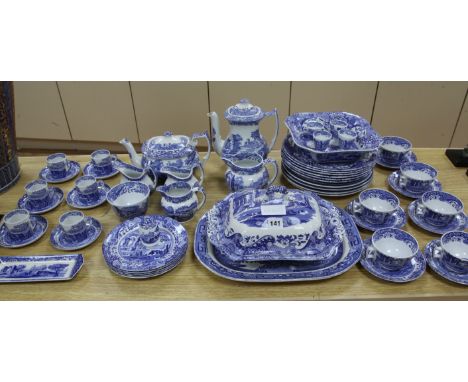 A collection of Spode blue and white china