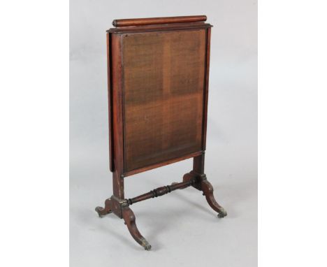 A Regency mahogany firescreen with sliding panels, H.3ft 6in. W.1ft 11in.https://www.gorringes.co.uk/news/west-horsley-place-