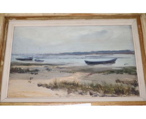 William James Laidlay (1846-1912)oil on panelWindy estuary, 1884signed, Fine Art Society label verso6.5 x 10in.