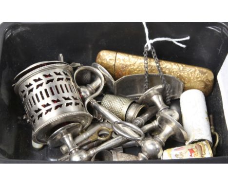 An enamel box and other mixed collectables