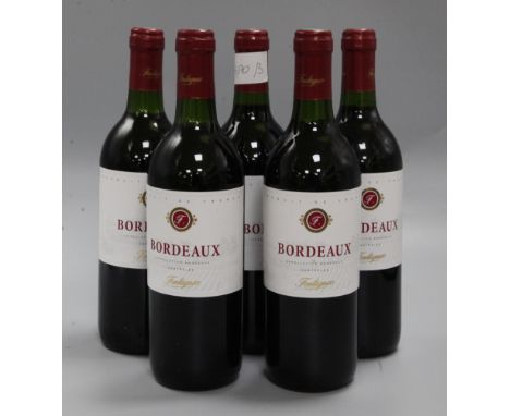 Five bottles of Bordeaux Fontagnac
